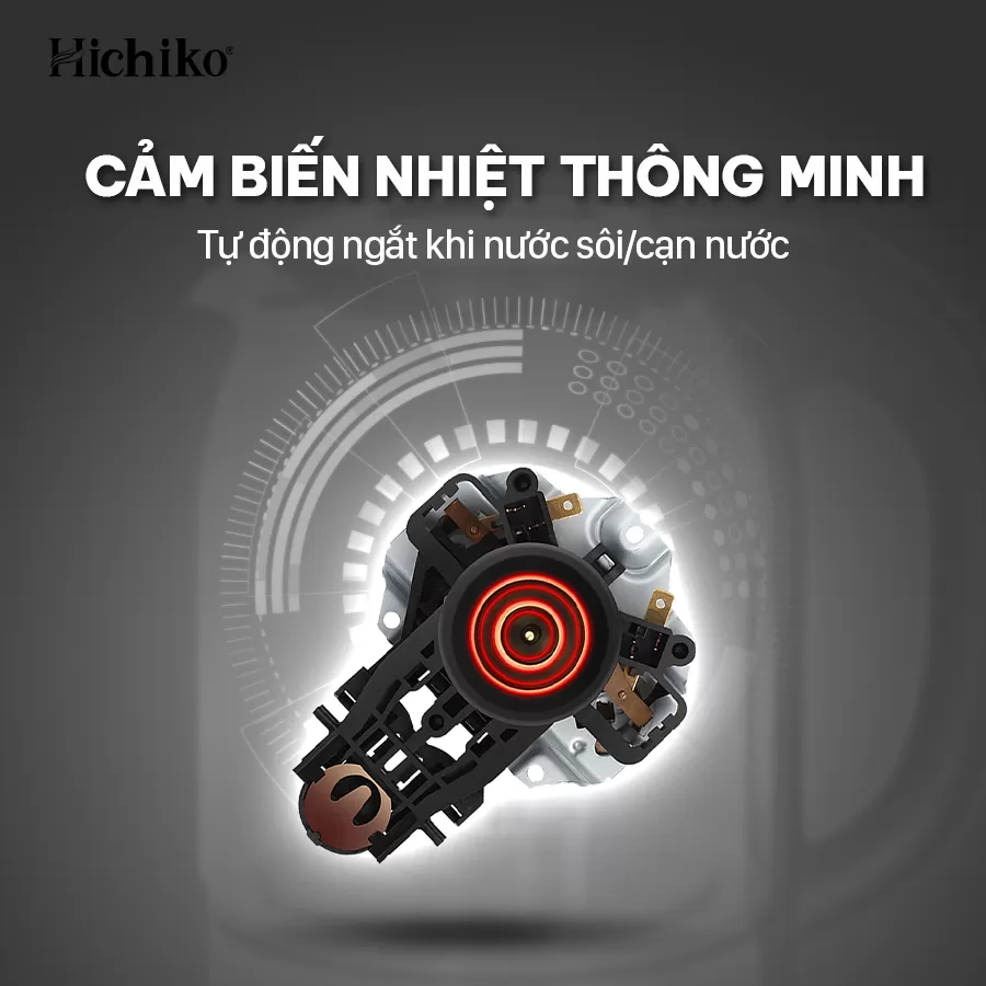 Ấm siêu tốc thuỷ tinh hiện đại Hichiko 1.8L HC-819