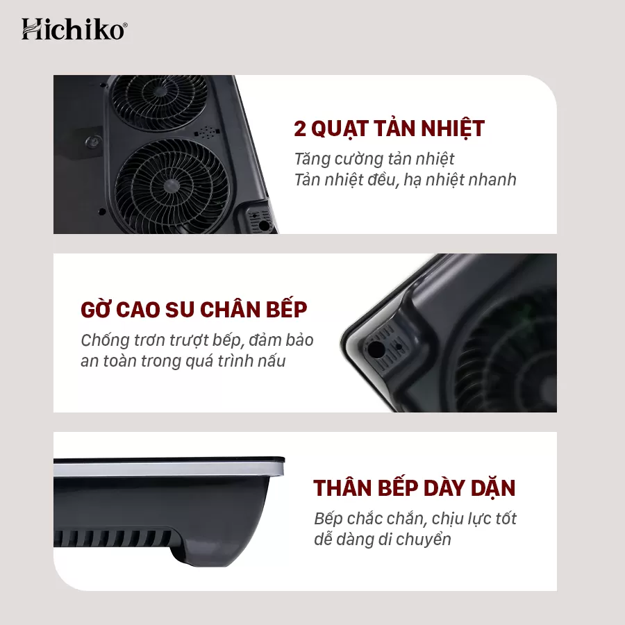 [Tặng nồi từ 30cm] Bếp từ đơn Hichiko HC-1505i, công suất 2100W, Inverter tiết kiệm điện