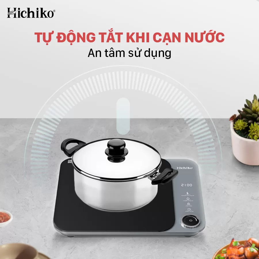 [Tặng nồi từ 30cm] Bếp từ HC-1508, công suất 2100W đun nấu dễ dàng cho mọi gia đình