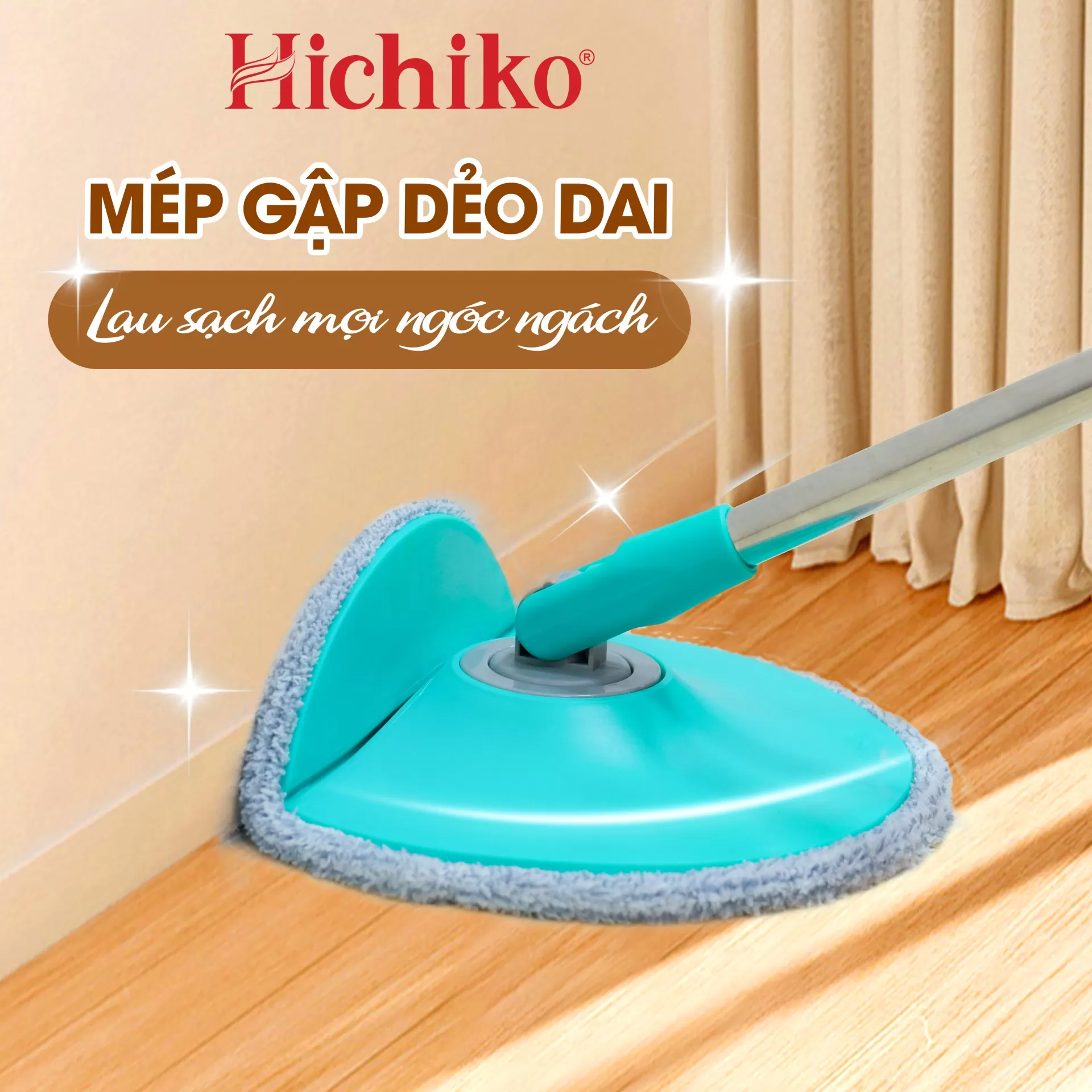 Chổi lau nhà tách riêng nước sạch/ bẩn xoay 360 Hichiko HC-5103