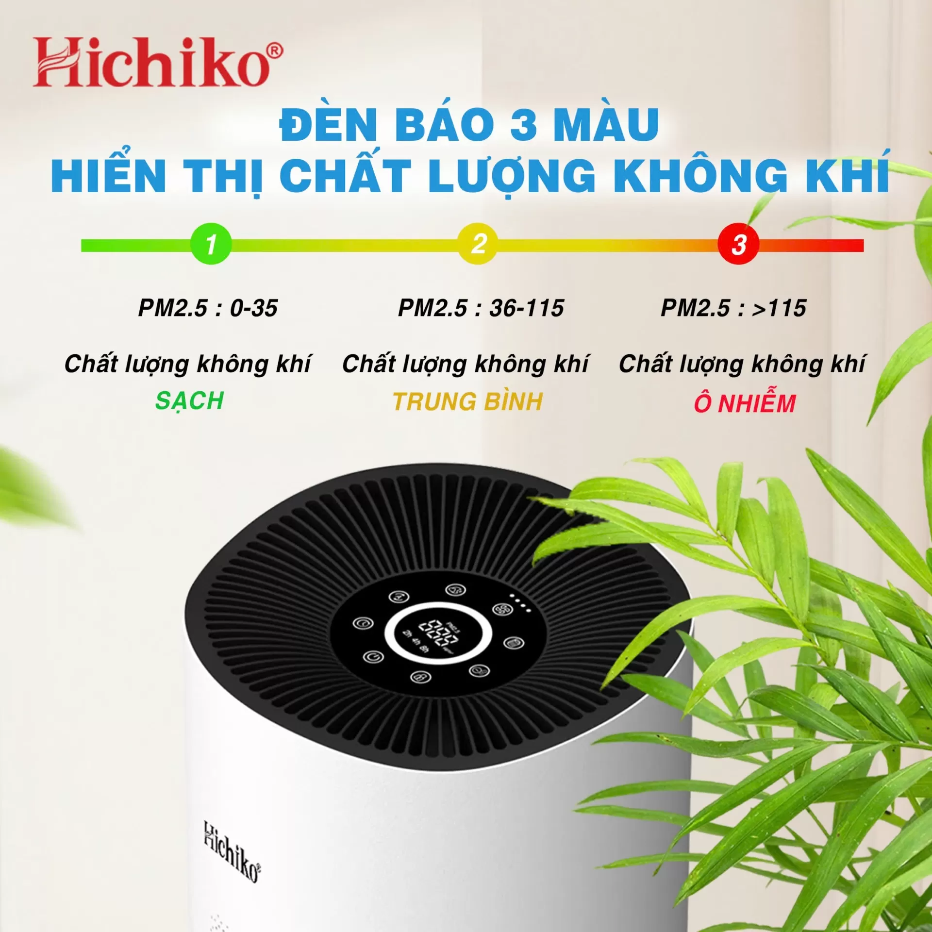 Lọc không khí Hichiko HC50K2 – Làn gió tinh khiết, sống khỏe mỗi ngày!