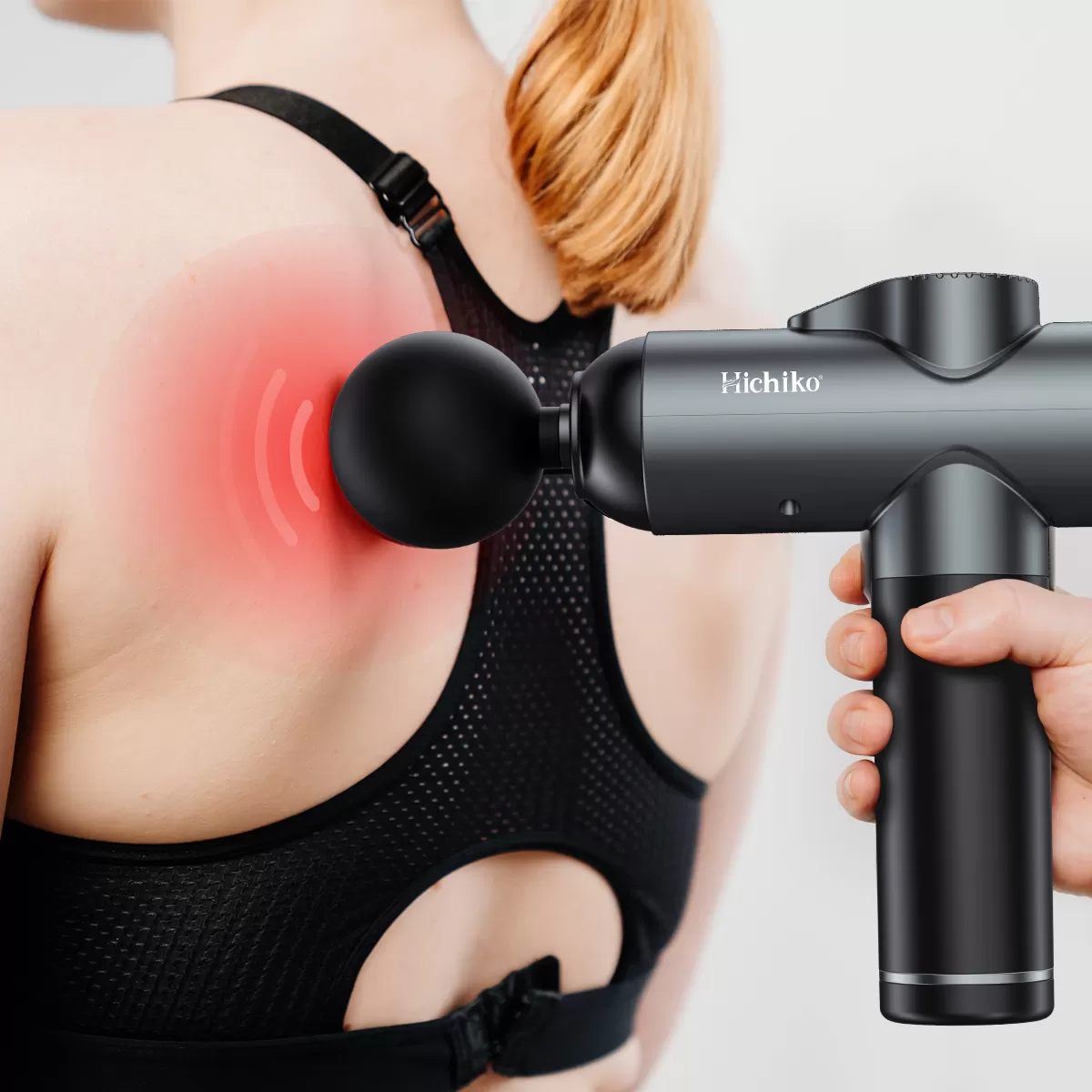 [Tặng kèm 7 đầu] Máy massage cầm tay Hichiko HC9701 - máy đấm lưng , massage trị liệu cổ vai gáy