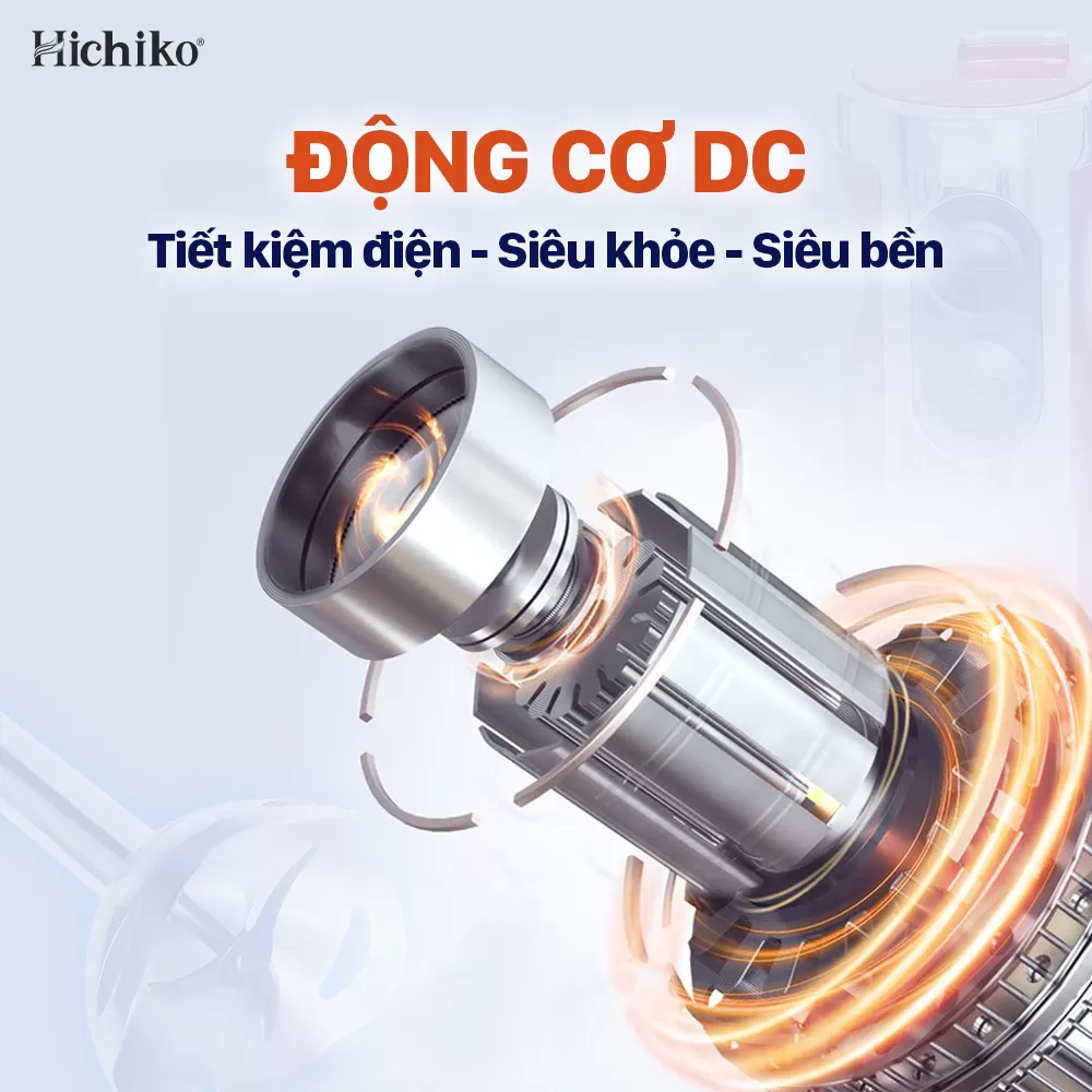Sinh tố cầm tay Hichiko HC3401, Điều khiển bằng núm bấm, Tháo rời vệ sinh dễ dàng