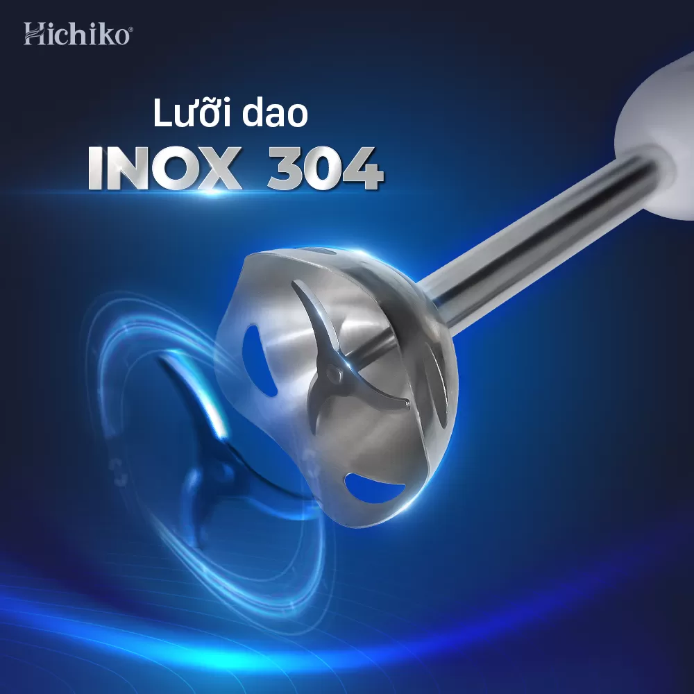 Sinh tố cầm tay Hichiko HC3401, Điều khiển bằng núm bấm, Tháo rời vệ sinh dễ dàng