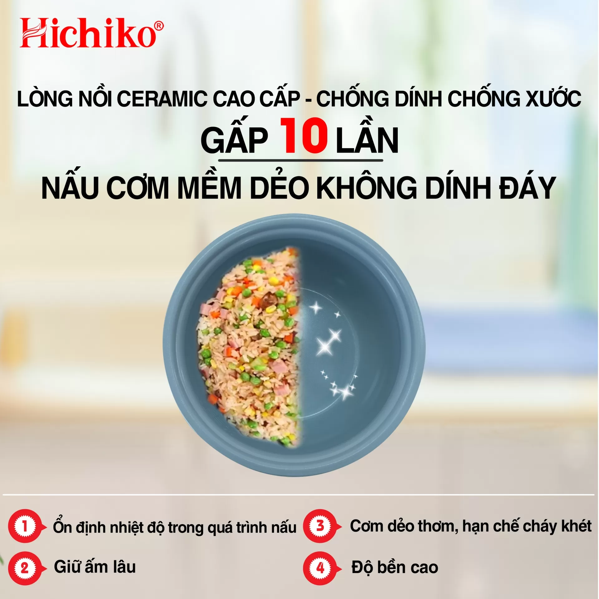 Nồi cơm điện 1.8L HC1022