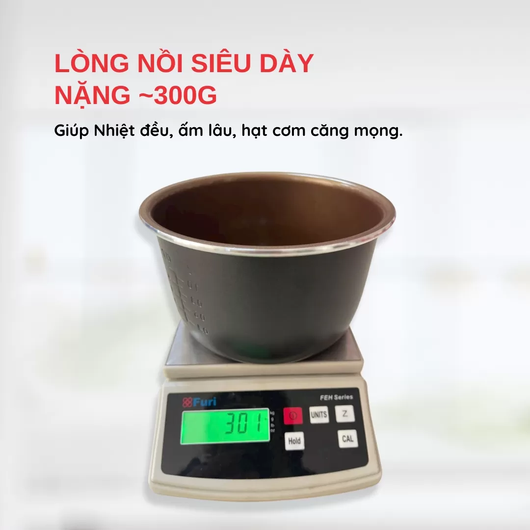 Nồi cơm điện 1.0L lòng siêu dày Hichiko HC1205