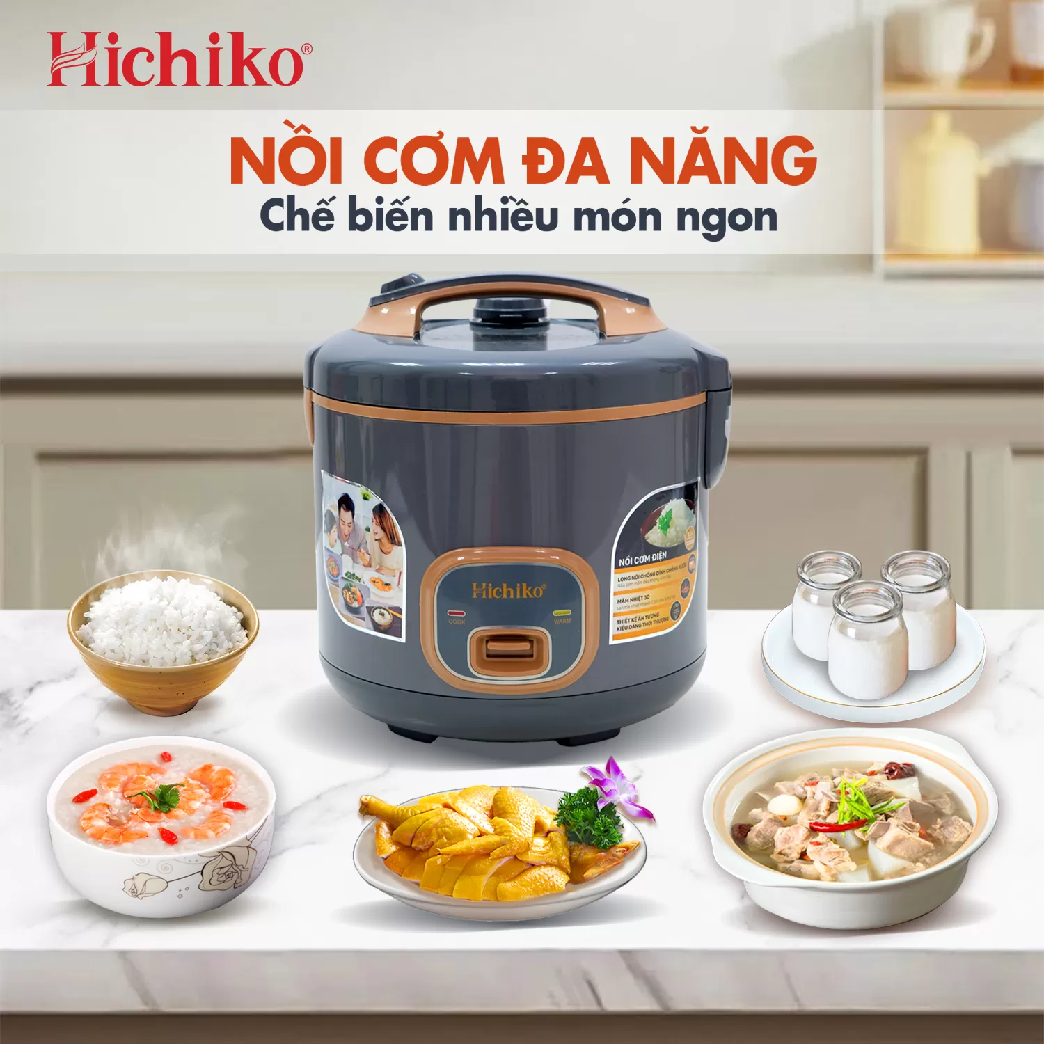 Nồi cơm điện Hichiko 3.2L HC32-07