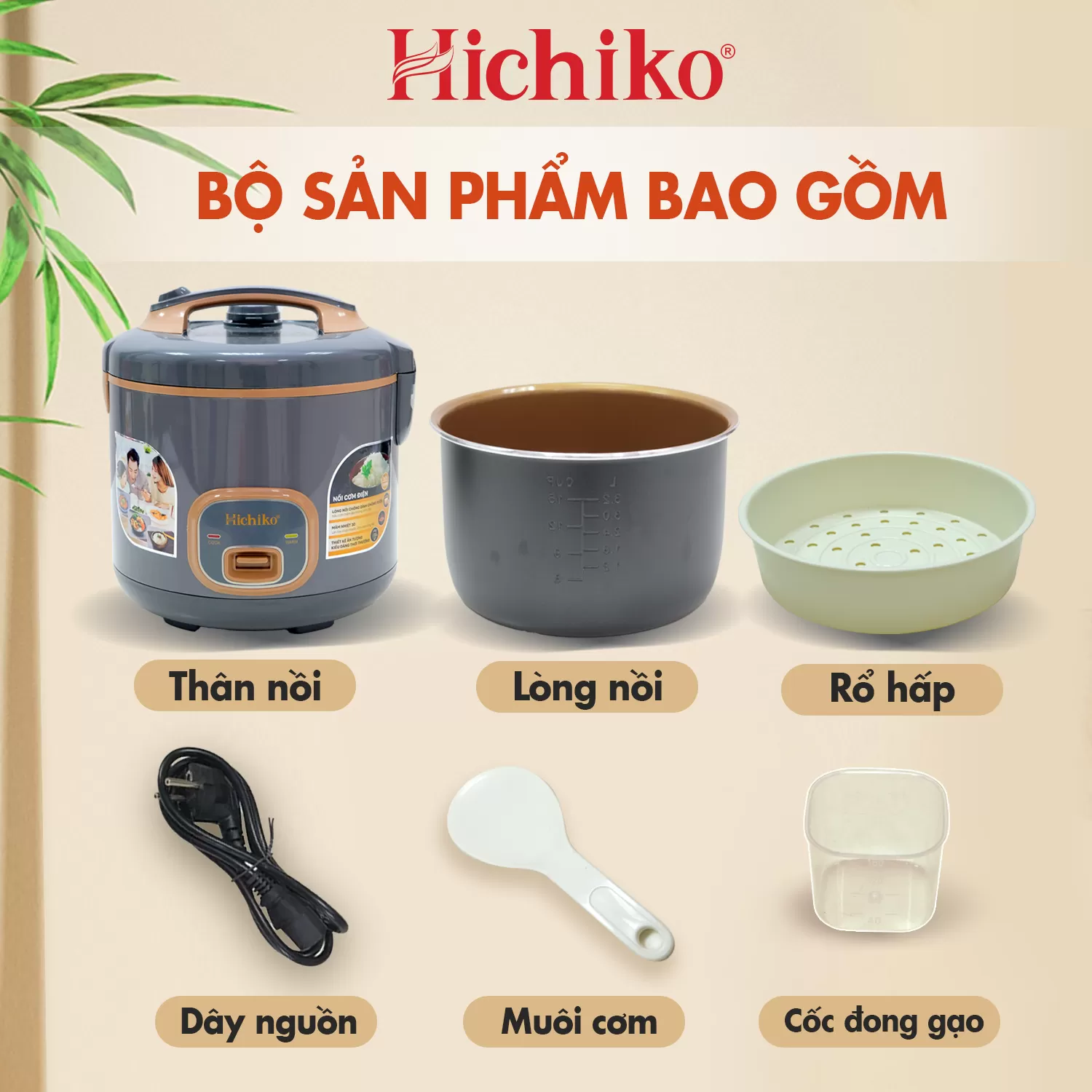Nồi cơm điện Hichiko 3.2L HC32-07
