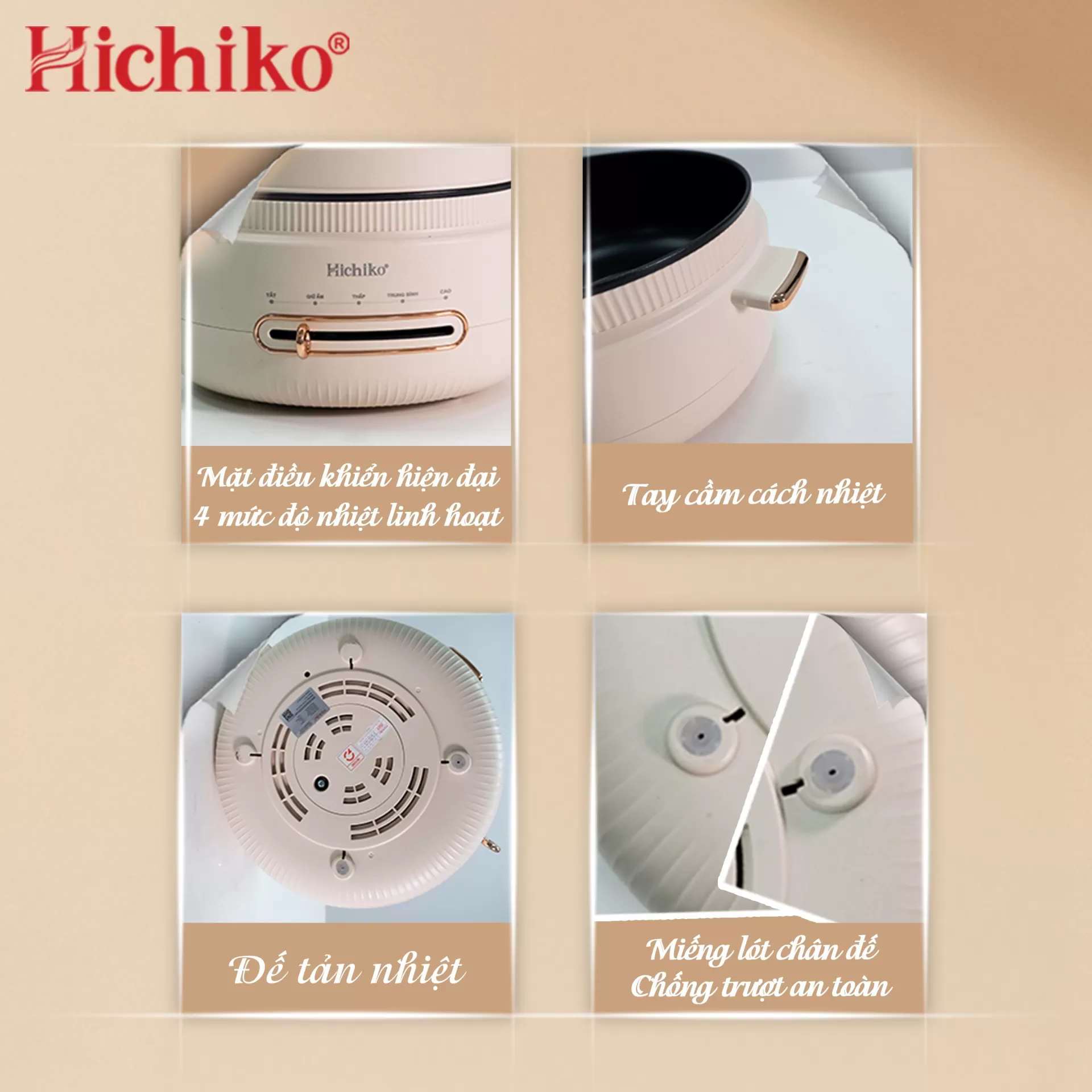 Nồi Lẩu Điện 2 Tầng Cao Cấp Hichiko HC8212 – Sự Lựa Chọn Hoàn Hảo Cho Mọi Bữa Ăn Gia Đình