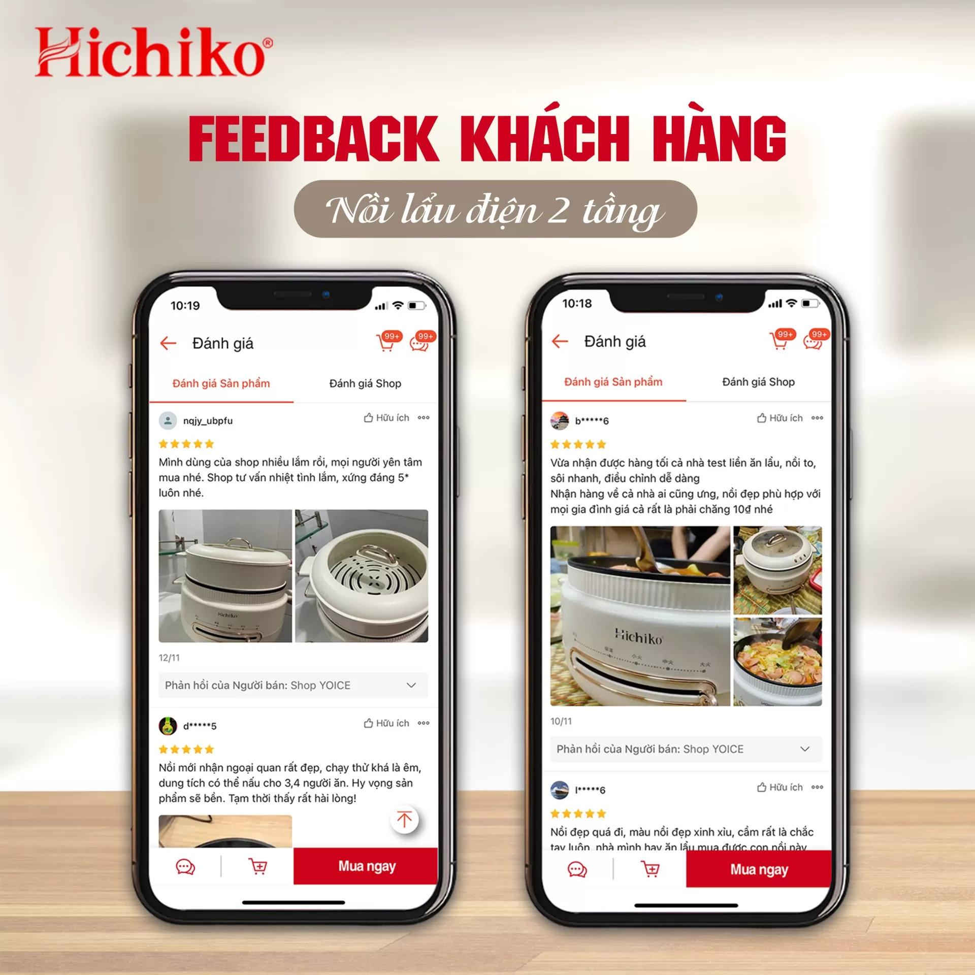 Nồi Lẩu Điện 2 Tầng Cao Cấp Hichiko HC8212 – Sự Lựa Chọn Hoàn Hảo Cho Mọi Bữa Ăn Gia Đình