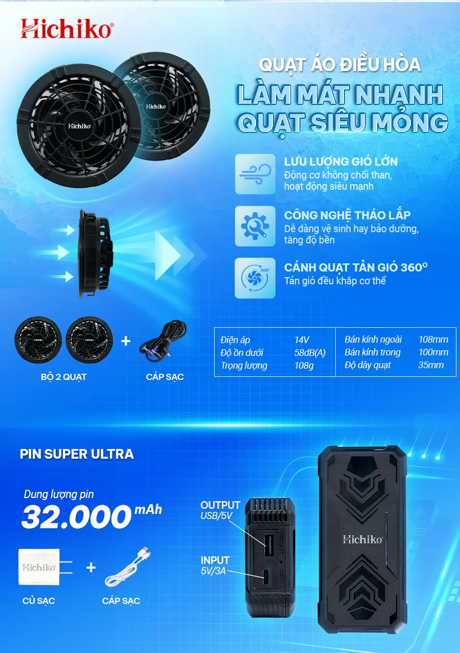 Bộ phụ kiện áo điều hòa HC7103