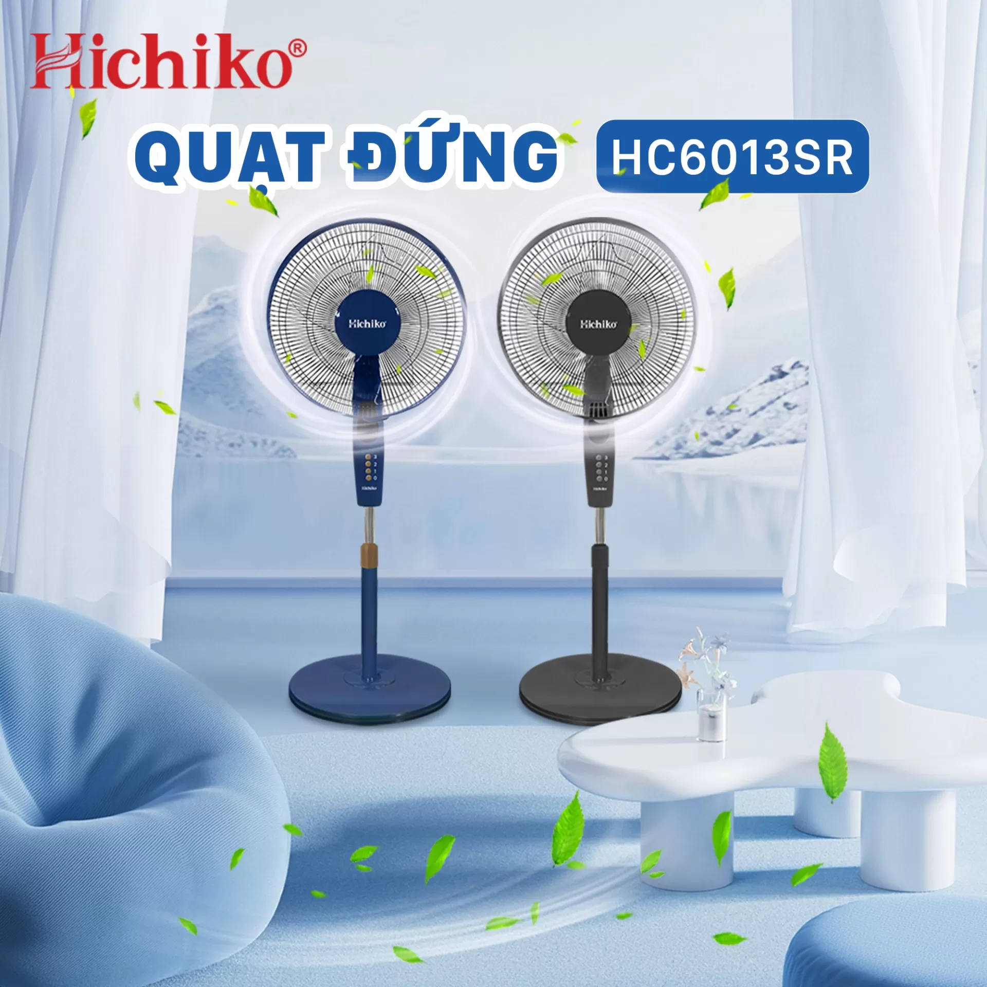 QUẠT ĐỨNG CÓ ĐIỀU KHIỂN TỪ XA SIÊU MÁT HC6013SR