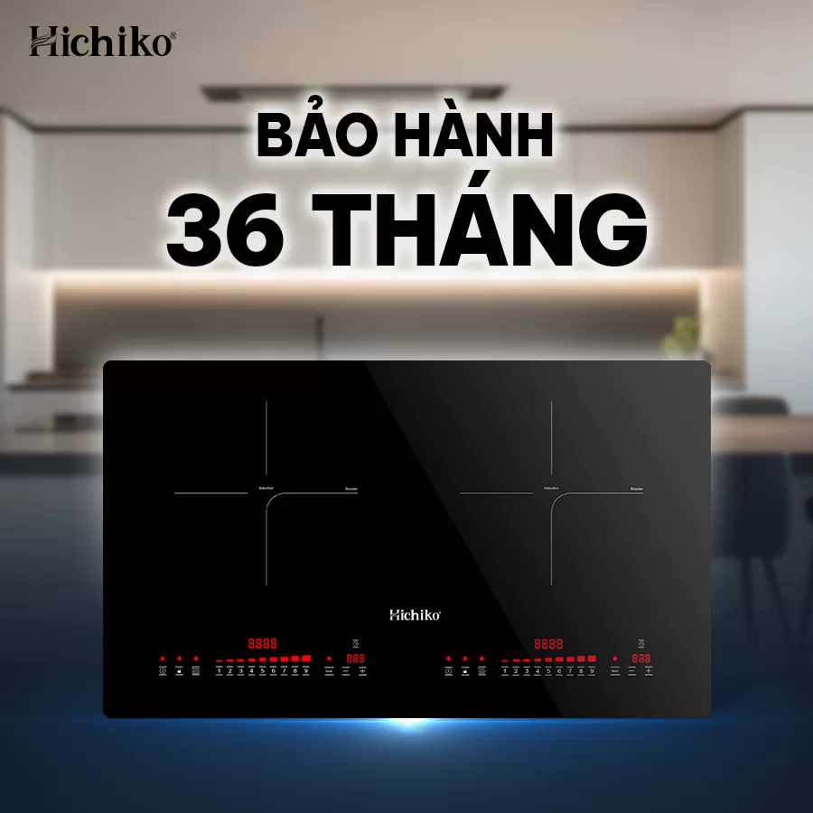 Bếp từ đôi Malaysia CS khủng 4800W Hichiko HC-2503, mặt kính Kanger