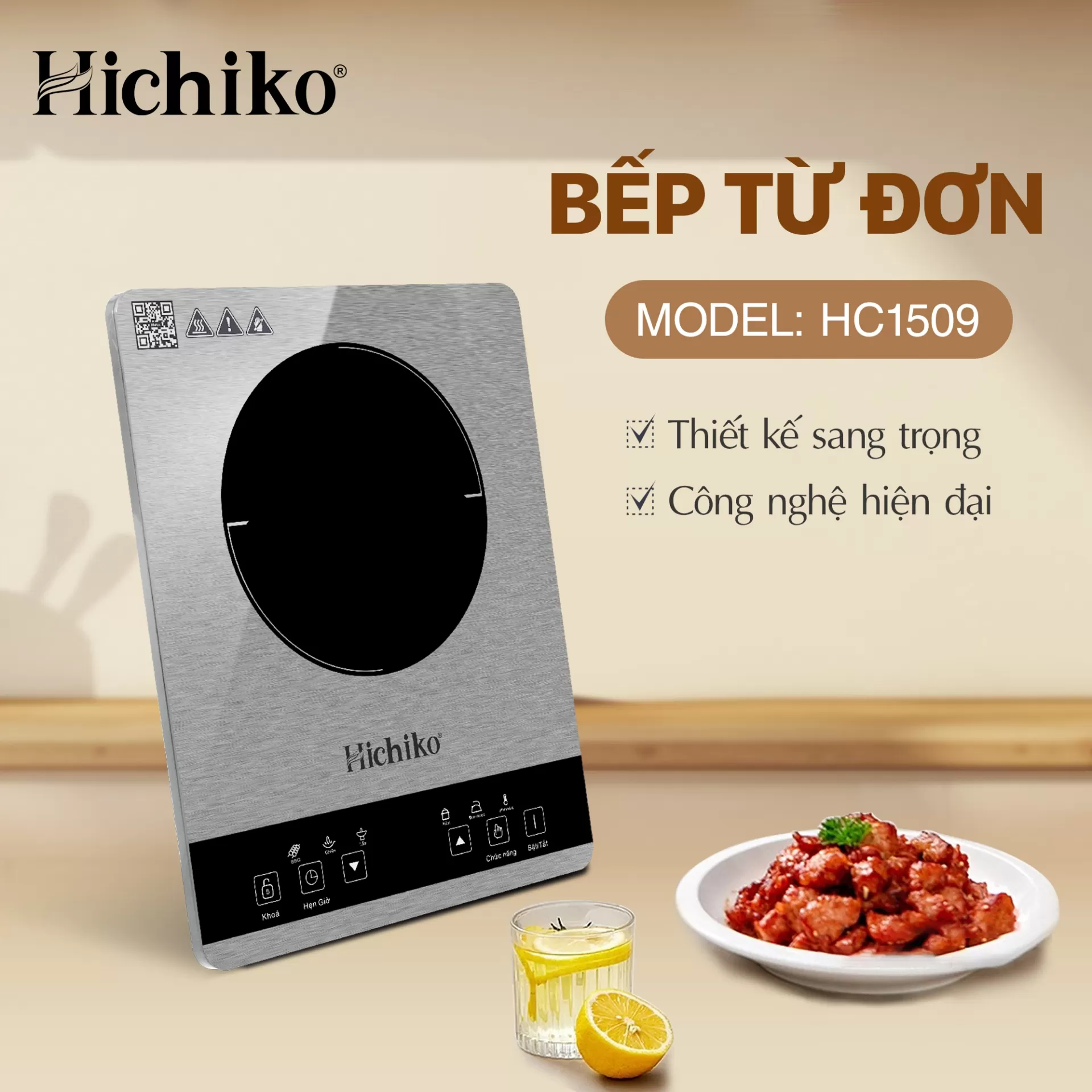 Bếp từ đơn Hichiko HC1509 – Tinh hoa công nghệ cho căn bếp hiện đại