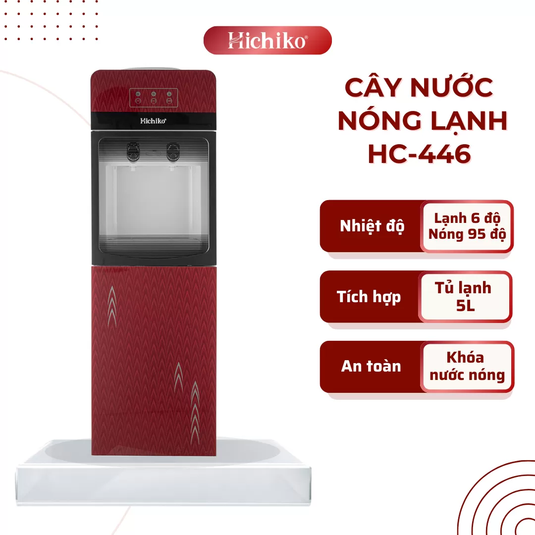 Cây nước nóng lạnh có tủ lạnh mini Hichiko WD-446
