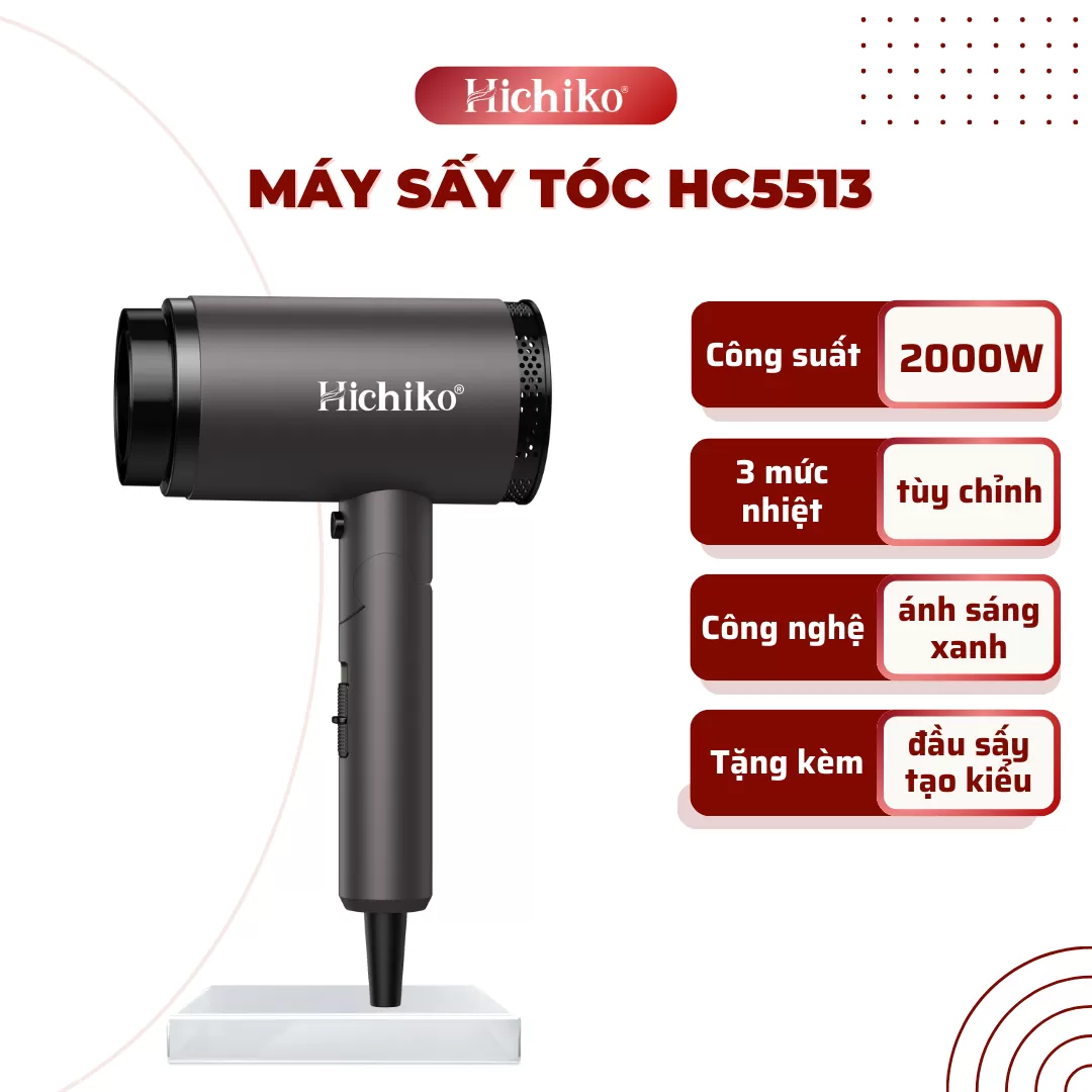 Máy Sấy Tóc Tiện Lợi Chính Hãng Bảo Hành 12 Tháng Hichiko HC5513
