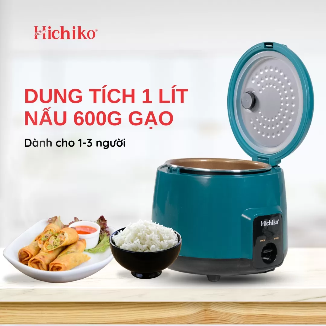 Nồi cơm điện 1.0L lòng siêu dày Hichiko HC1205
