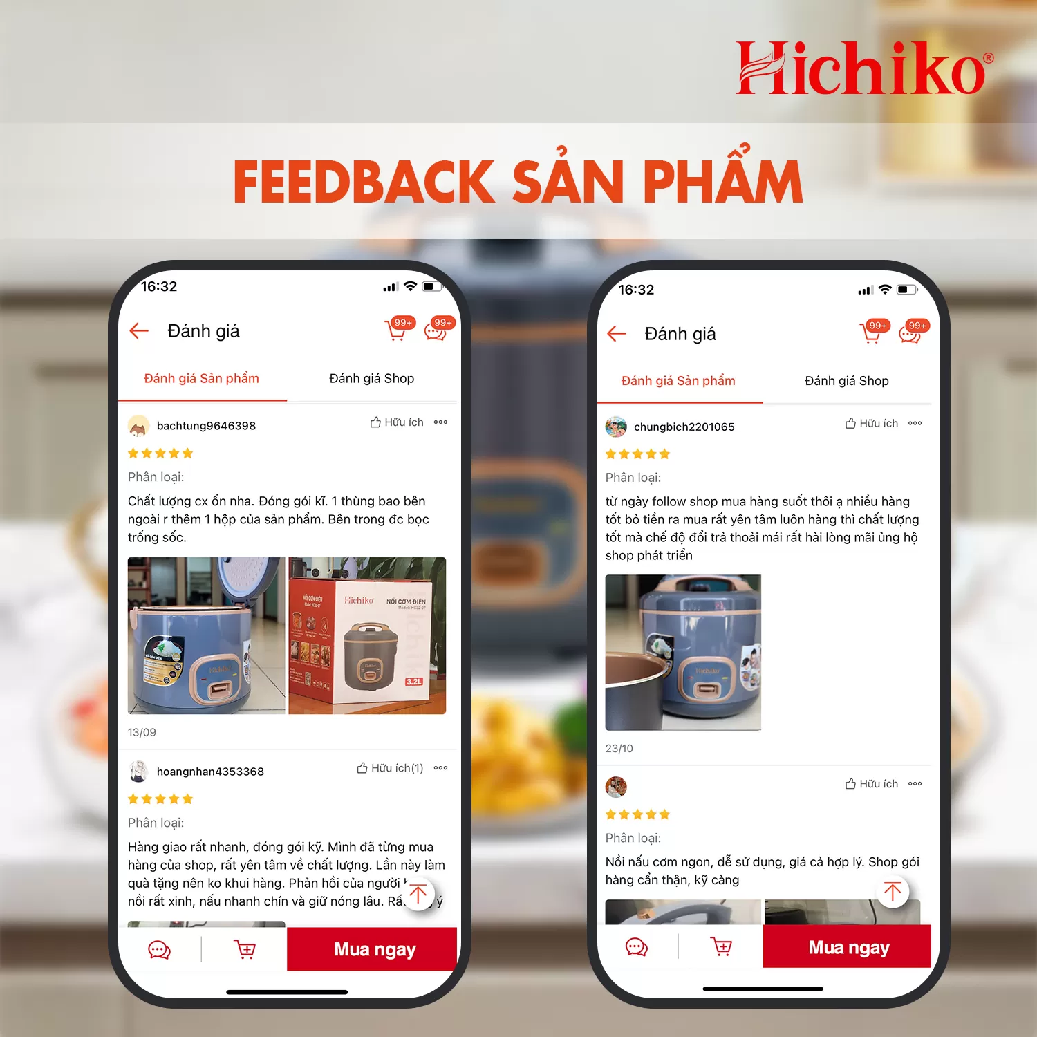 Nồi cơm điện Hichiko 3.2L HC32-07